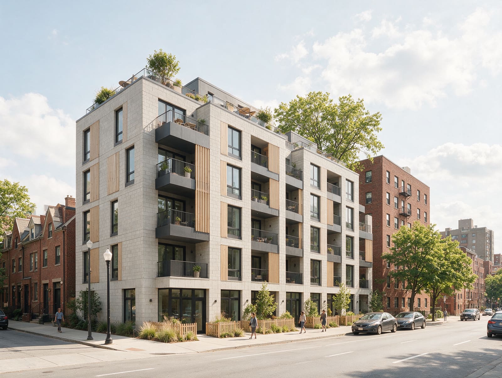 Edifício compacto de lofts e kitnets em construção